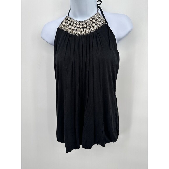 Y2K Sleeveless open back Black Accent USA vintage size L/G - Picture 3 of 7